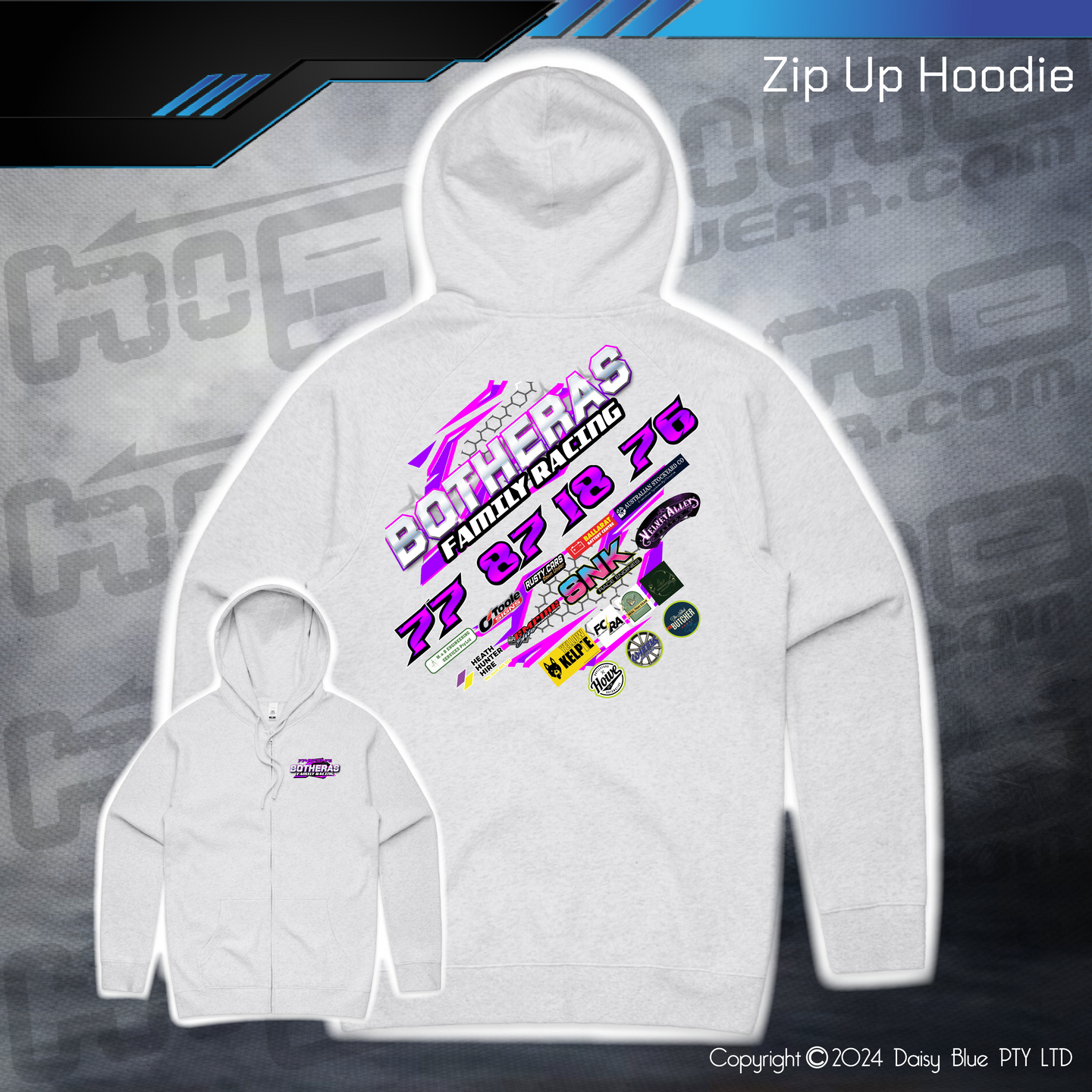 Zip Up Hoodie - Botheras Family Racing