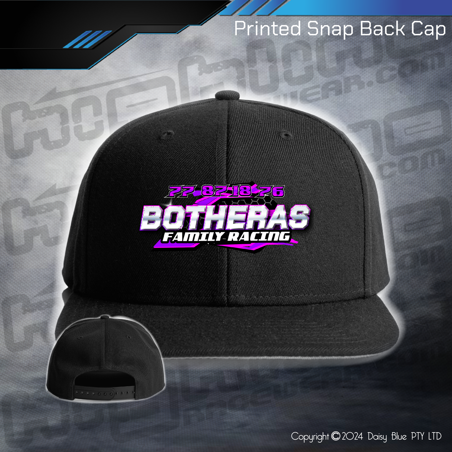 Printed Snap Back CAP - Botheras Family Racing