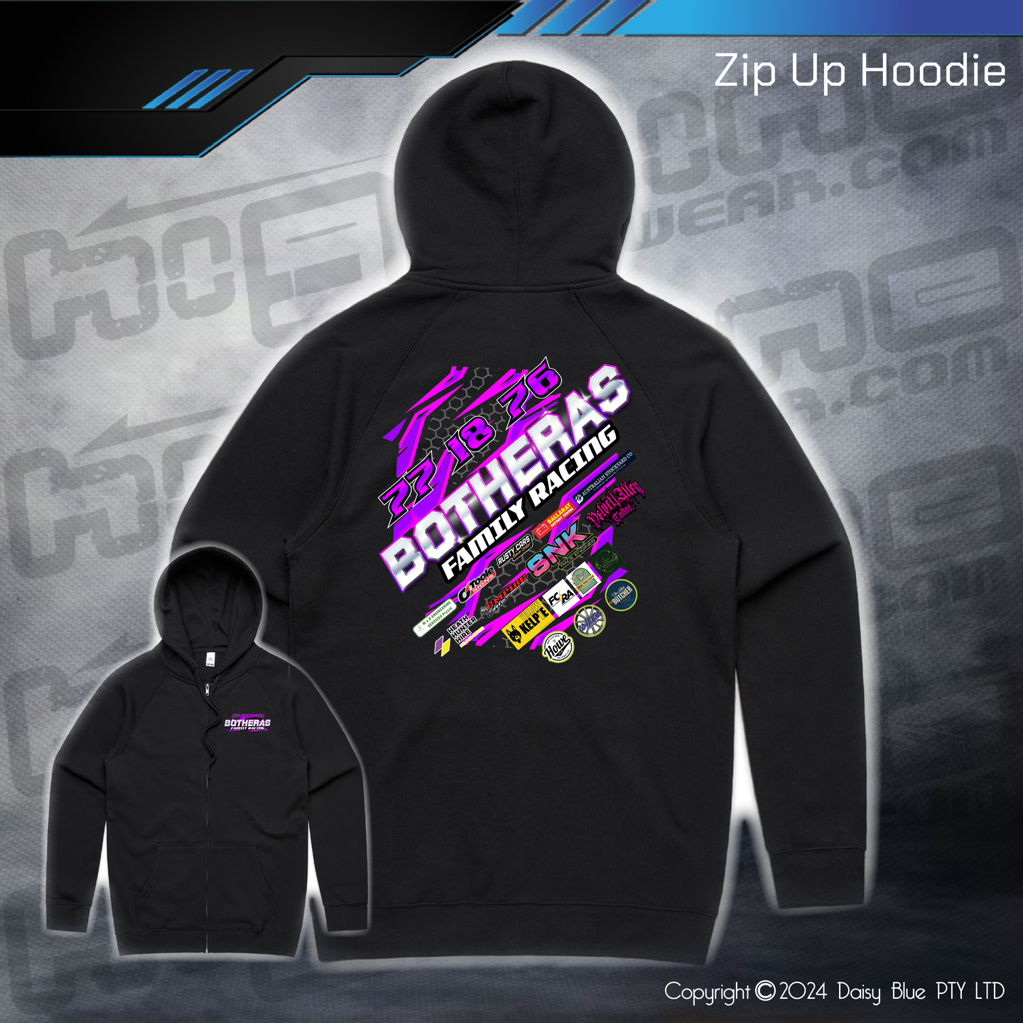 Zip Up Hoodie - Botheras Family Racing