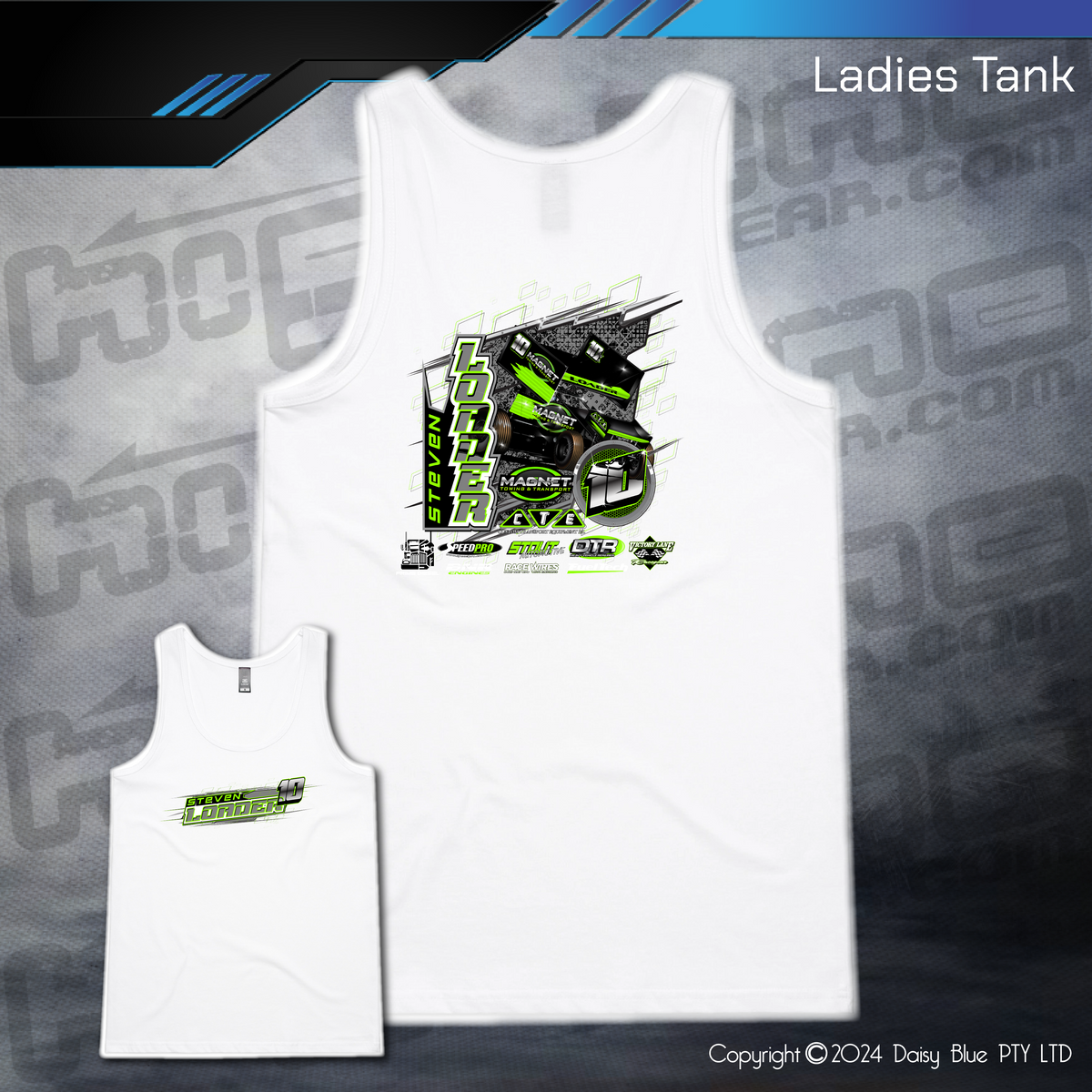 Steven Loader Racing Ladies Tank - Steve Loader Sprint Car – Highline Racewear