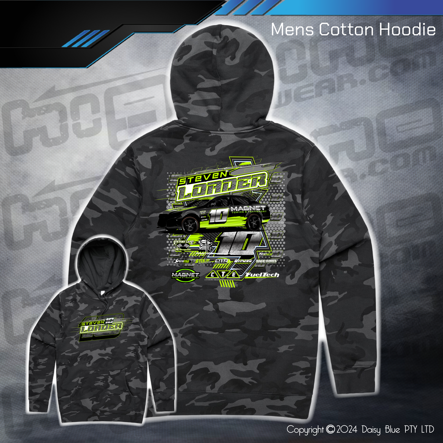 Camo Hoodie - Steve Loader Sports Sedan