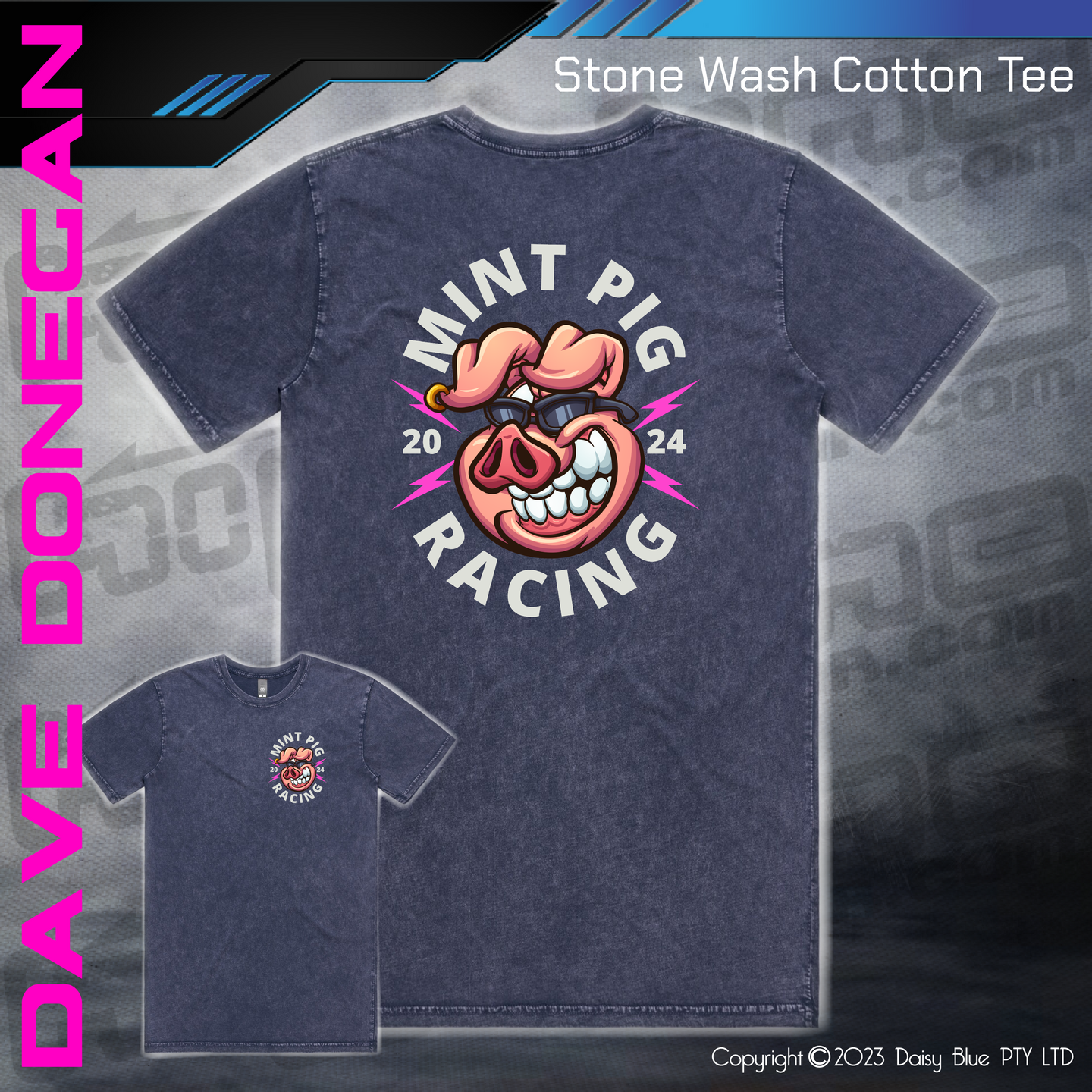 Stonewash Tee - Mint Pig Streetie Revival