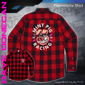 Flannelette Shirt - Mint Pig Streetie Revival
