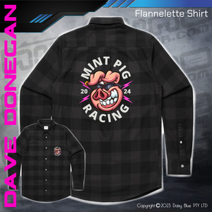 Flannelette Shirt - Mint Pig Streetie Revival