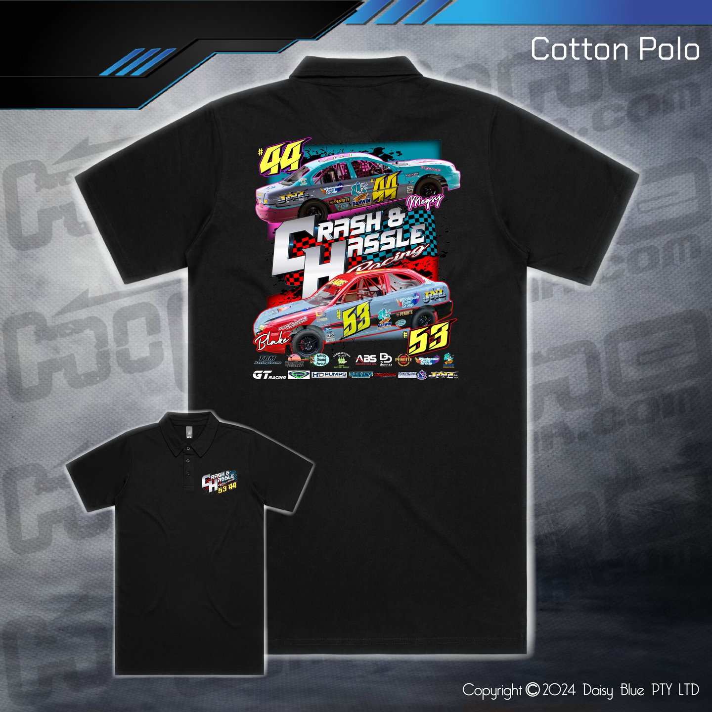 Cotton Polo - Crash N Hassle Racing