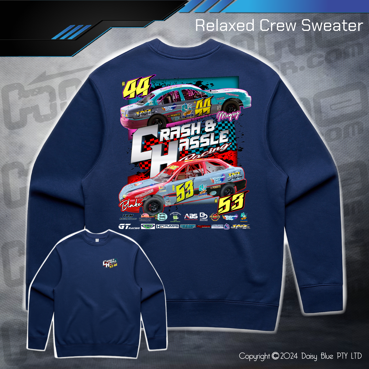 Relaxed Crew Sweater - Crash N Hassle Racing – Highline Racewear