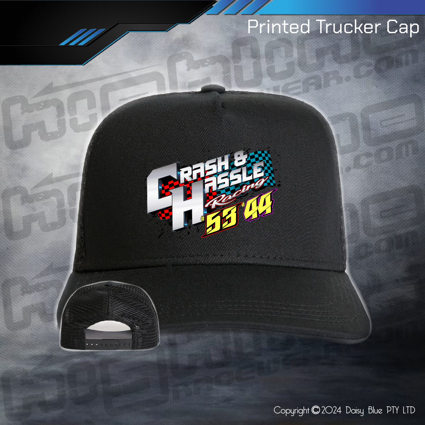 Printed Trucker Cap - Crash N Hassle Racing