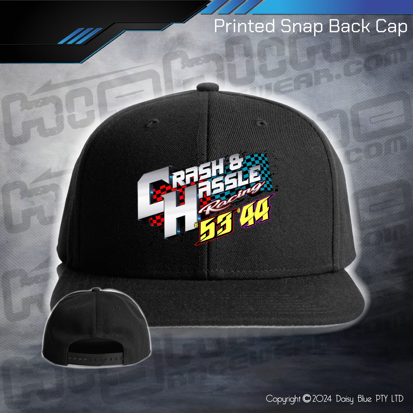 Printed Snap Back CAP - Crash N Hassle Racing