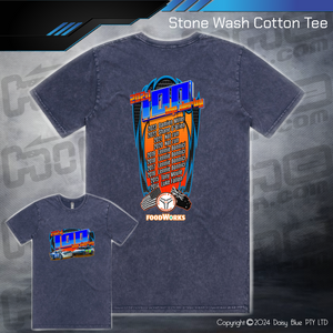 Stonewash Tee - 100 Lap Derby 2024