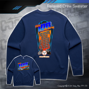 Relaxed Crew Sweater - 100 Lap Derby 2024