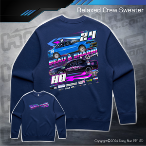Relaxed Crew Sweater - Beau & Sharni Racing