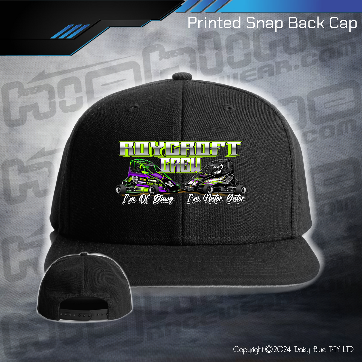 Printed Snap Back CAP - Roycroft Brothers