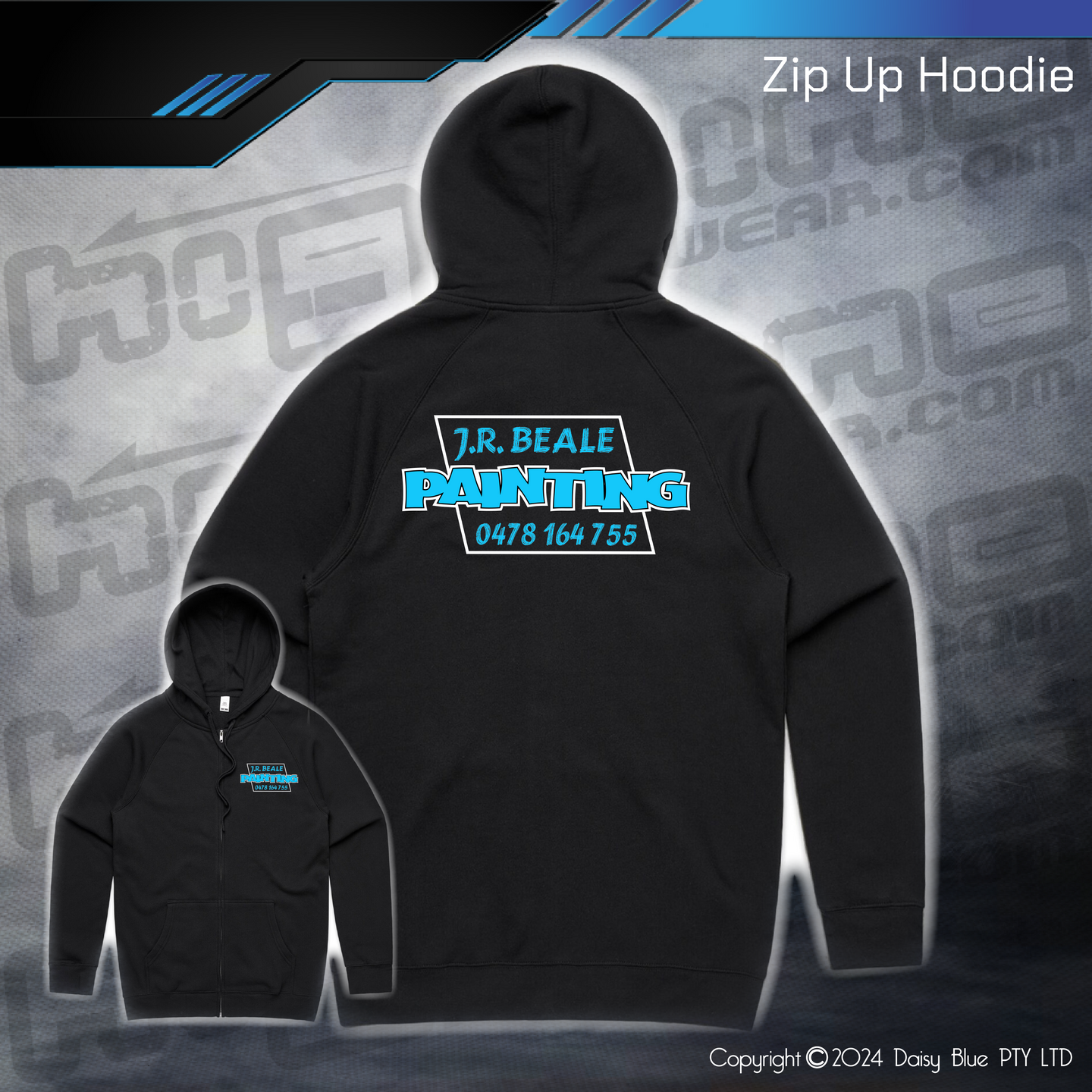 Zip Up Hoodie - J.R. BEALE PAINTING