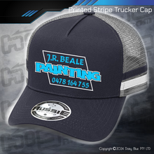 Load image into Gallery viewer, STRIPE Trucker Cap - J.R. BEALE PAINTING
