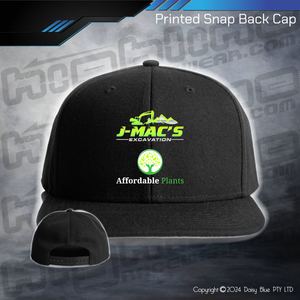 Printed Snap Back CAP - JMAC Excavations/Affordable Plants