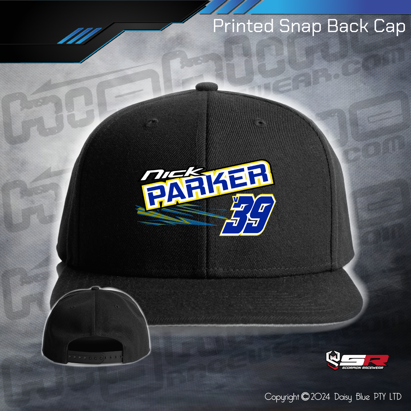 Printed Snap Back CAP - Nick Parker