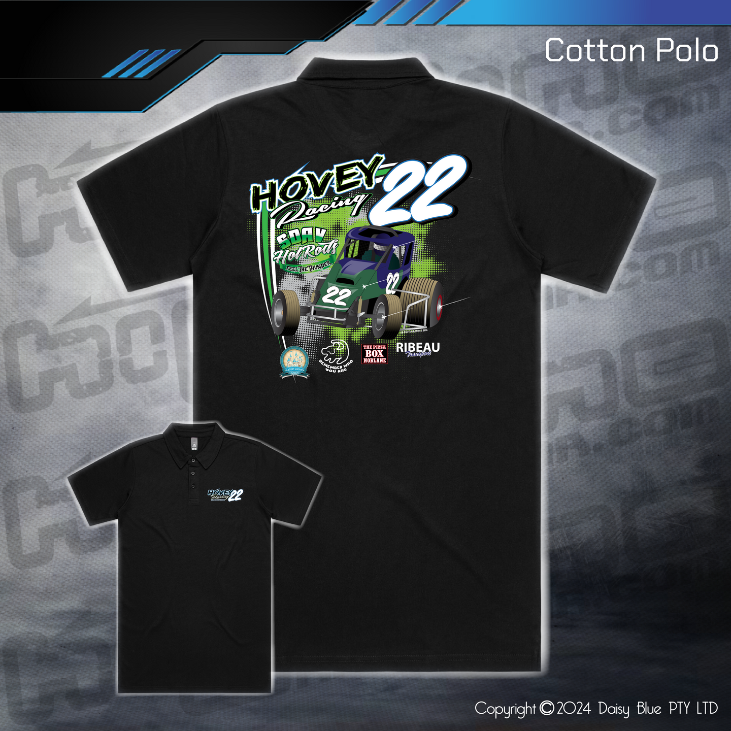 Cotton Polo - Hovey Racing