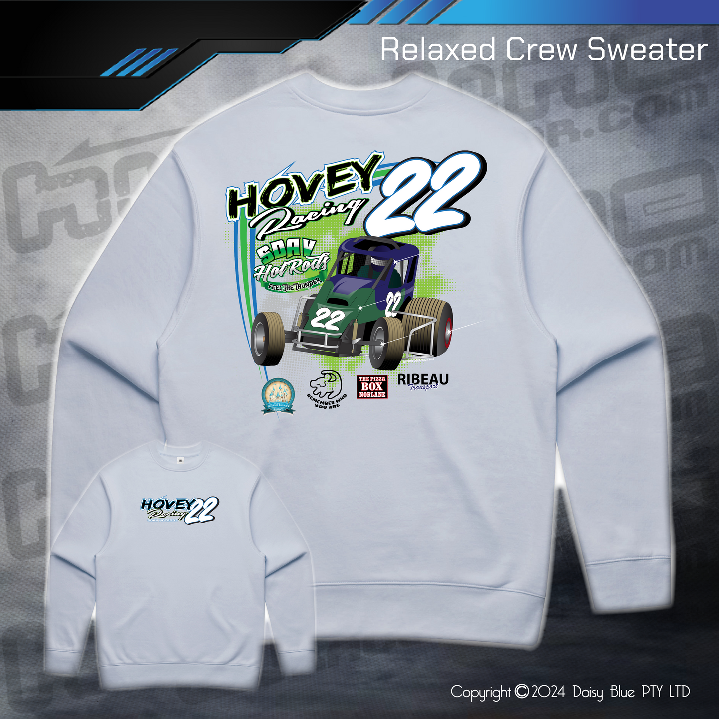 Relaxed Crew Sweater - Hovey Racing