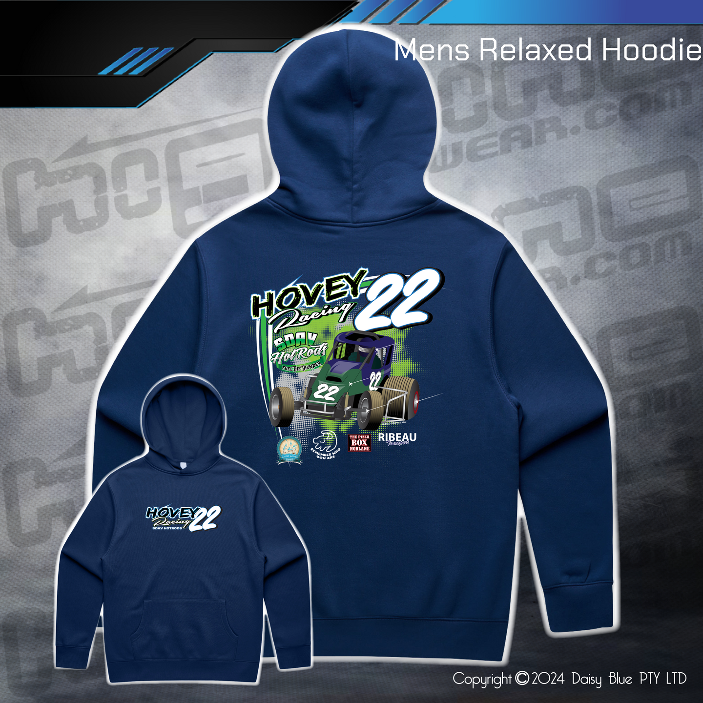 Relaxed Hoodie - Hovey Racing