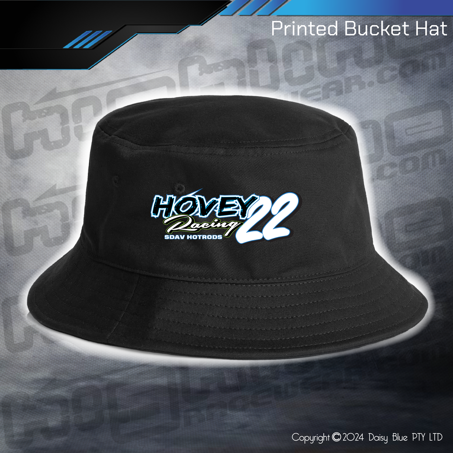 Printed Bucket Hat - Hovey Racing