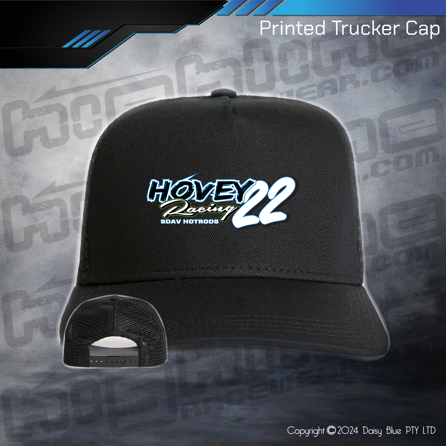Printed Trucker Cap - Hovey Racing