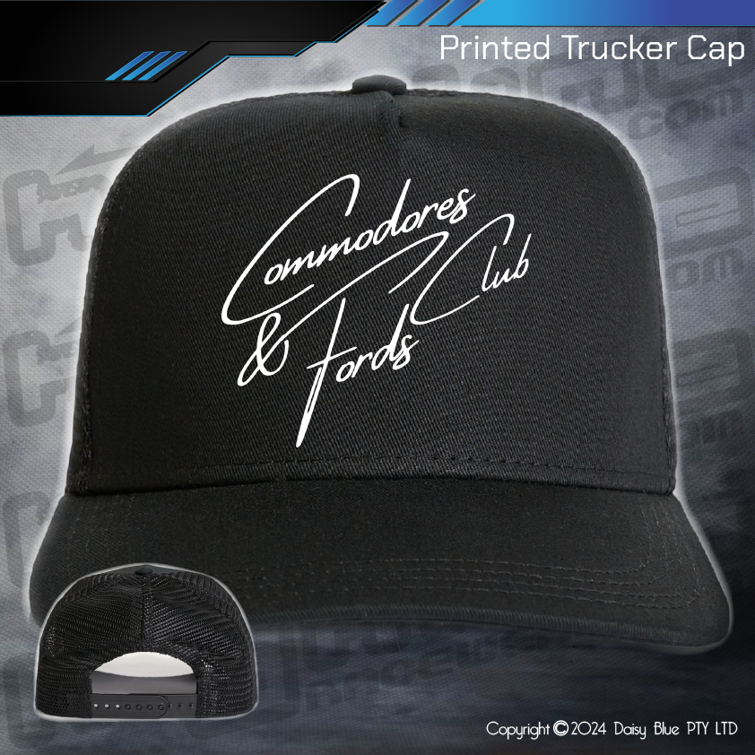 Printed Trucker Cap - CFC Script – Highline Racewear