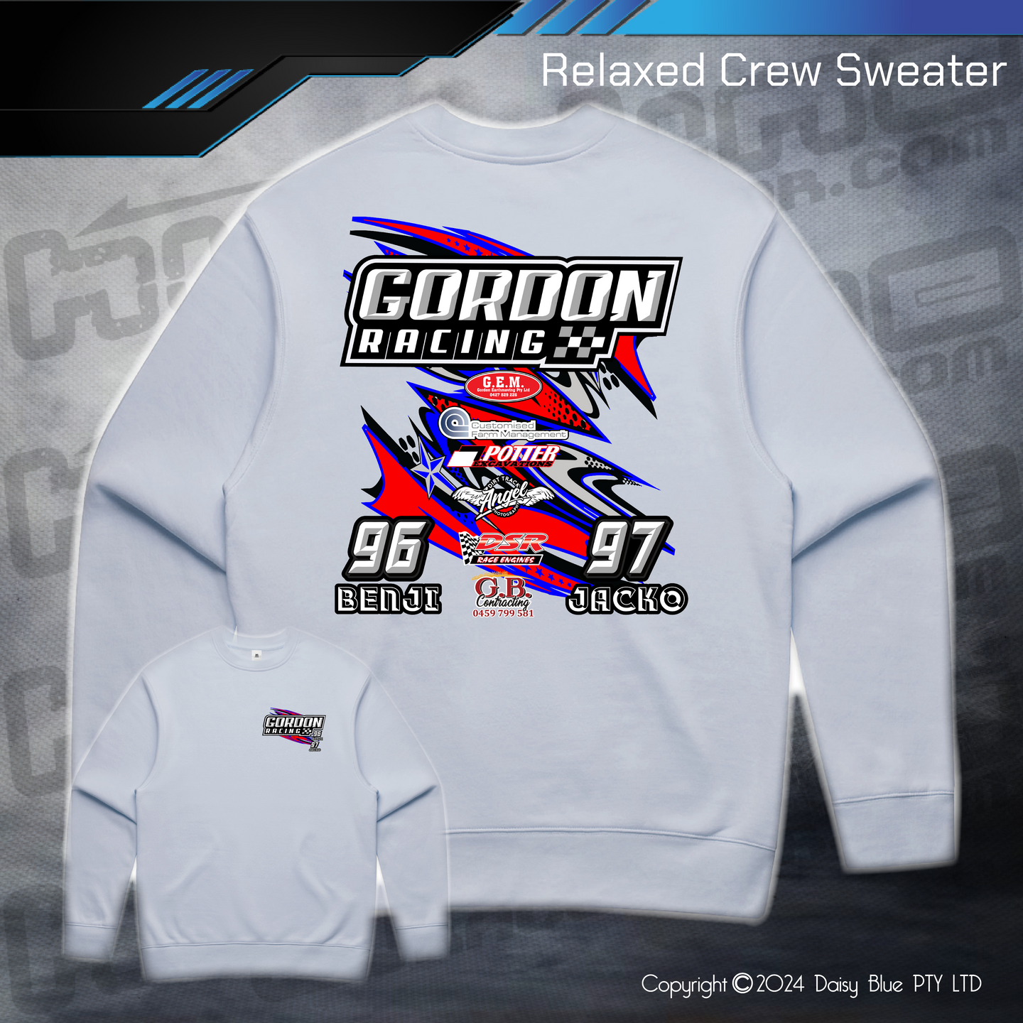 Relaxed Crew Sweater - Gordon Racing
