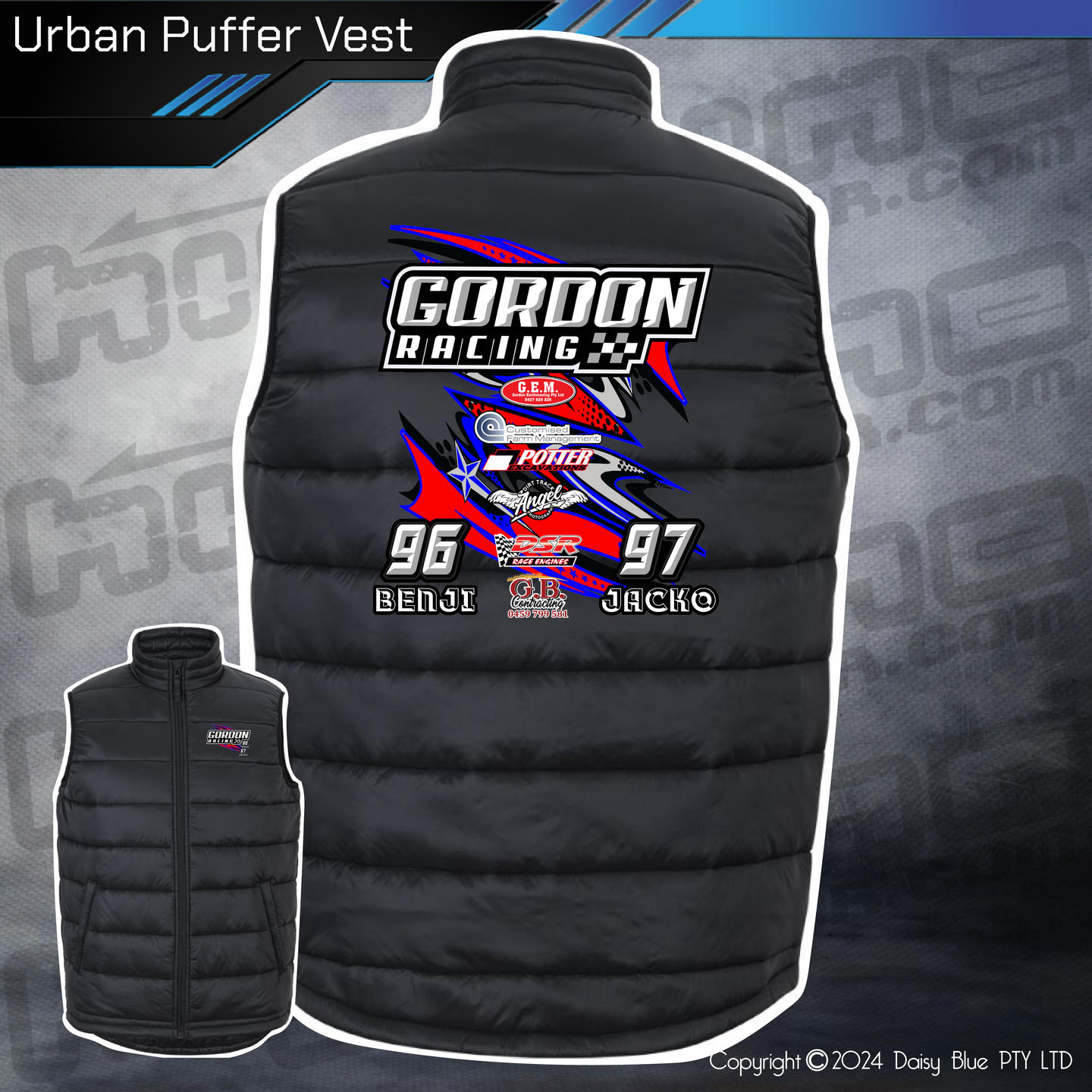 Puffer Vest - Gordon Racing