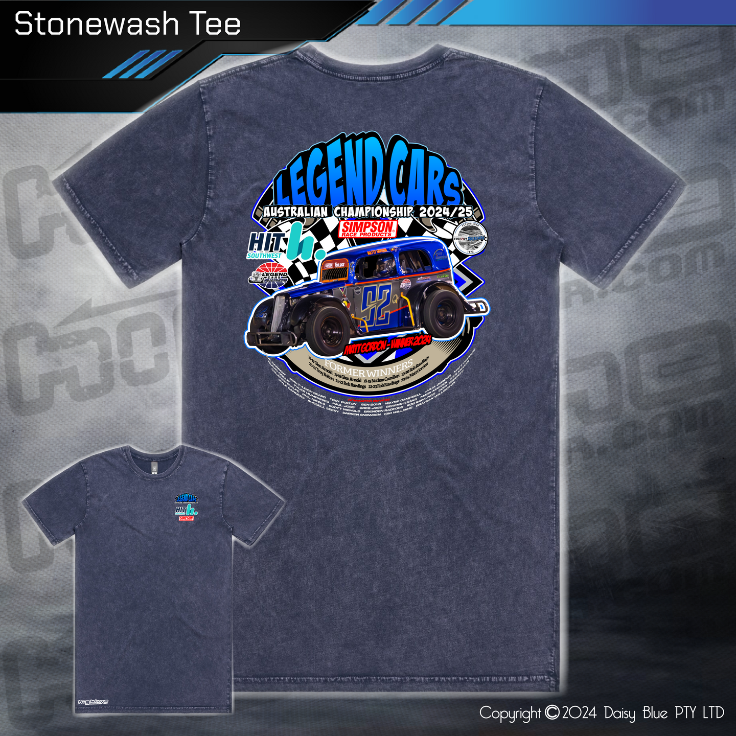 Stonewash Tee - Legend Cars 2025