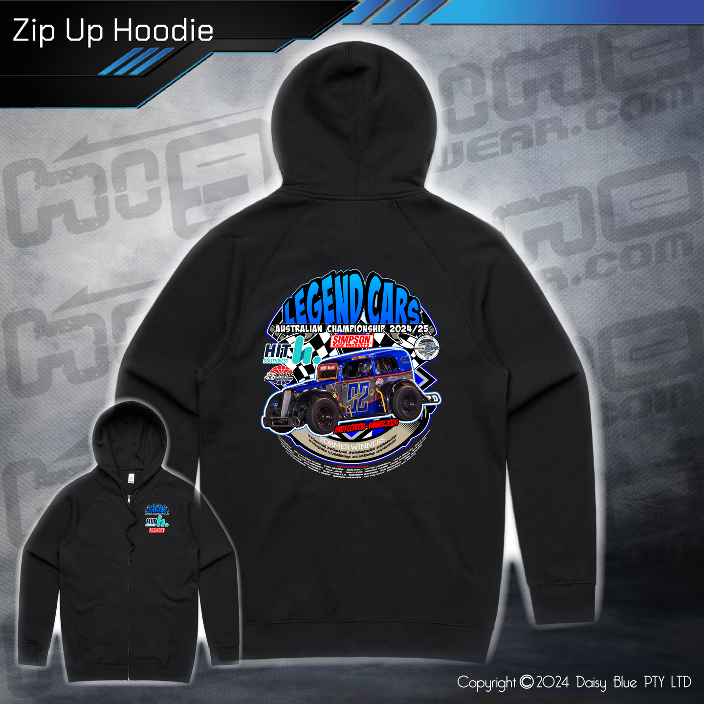 Zip Up Hoodie - Legend Cars 2025