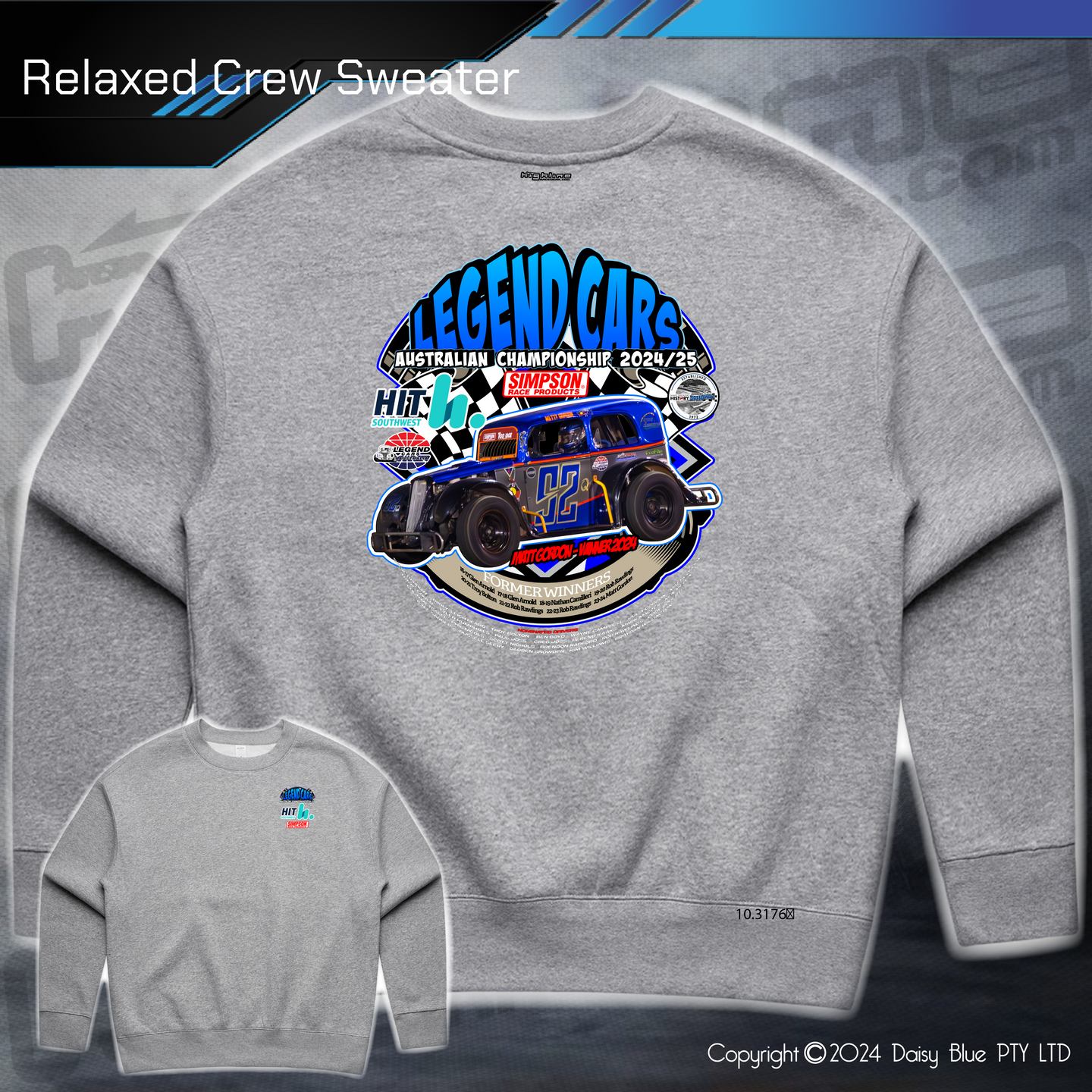 Relaxed Crew Sweater - Legend Cars 2025