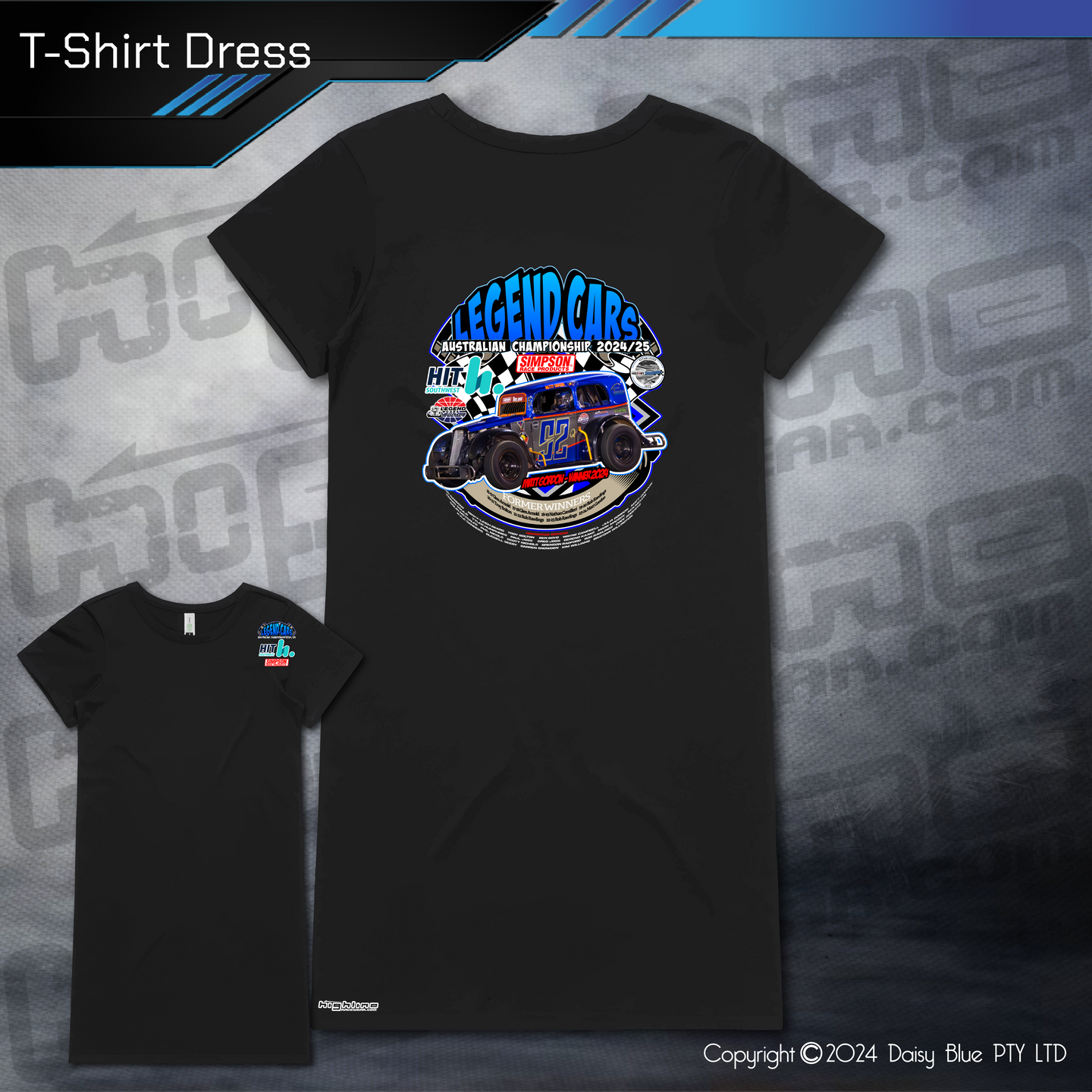 T-Shirt Dress - Legend Cars 2025