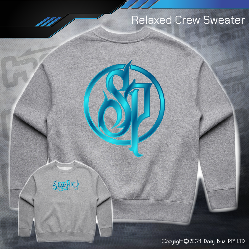Relaxed Crew Sweater - Sucker Punch Tattoo