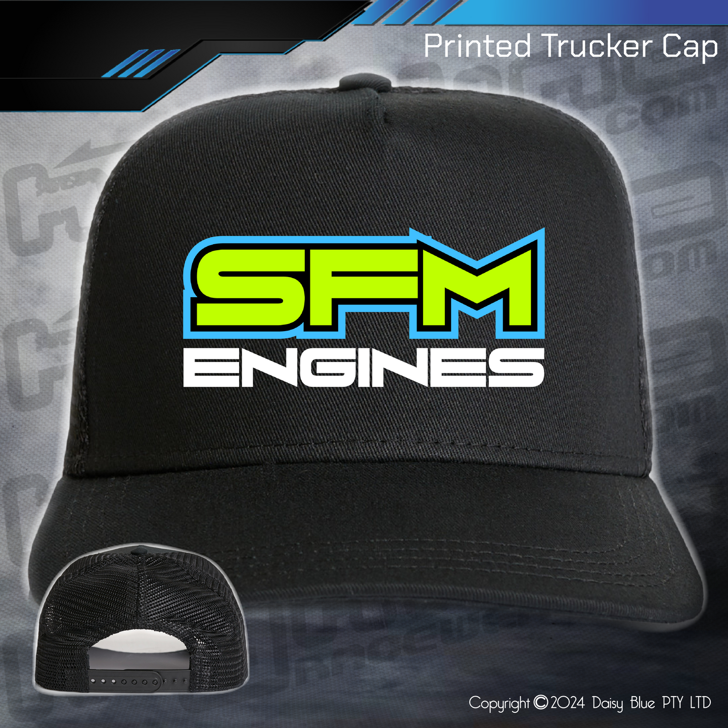 Printed Trucker Cap - SFM Engines