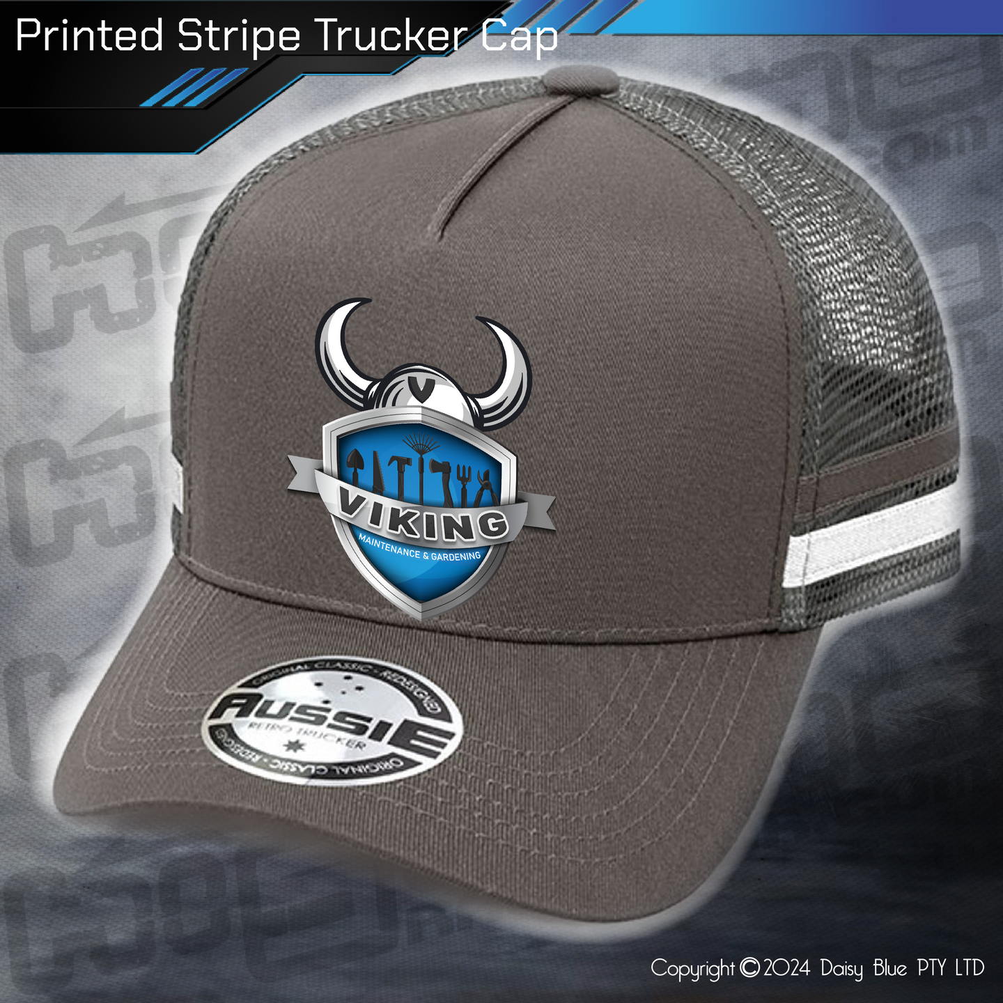 STRIPE Trucker Cap - Viking Maintenance & Gardening