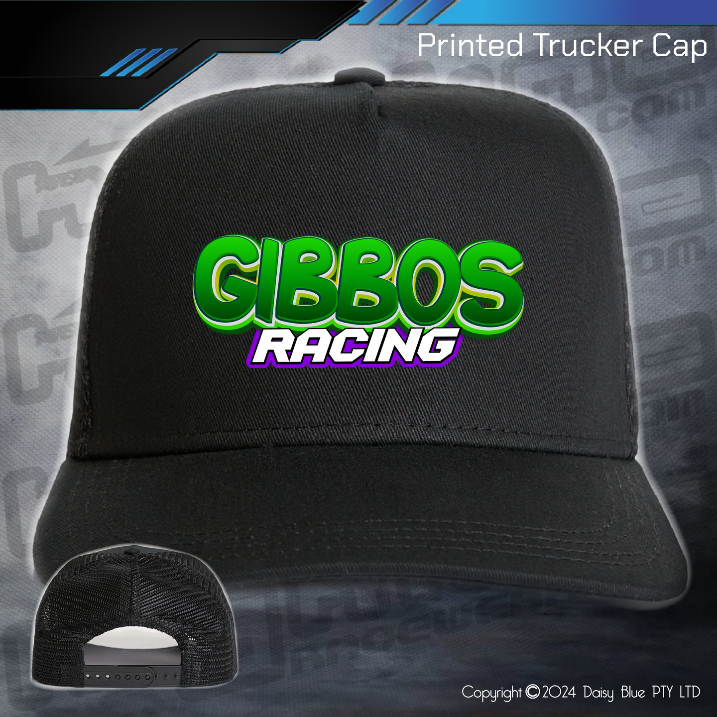 Printed Trucker Cap - Gibbo's Racing