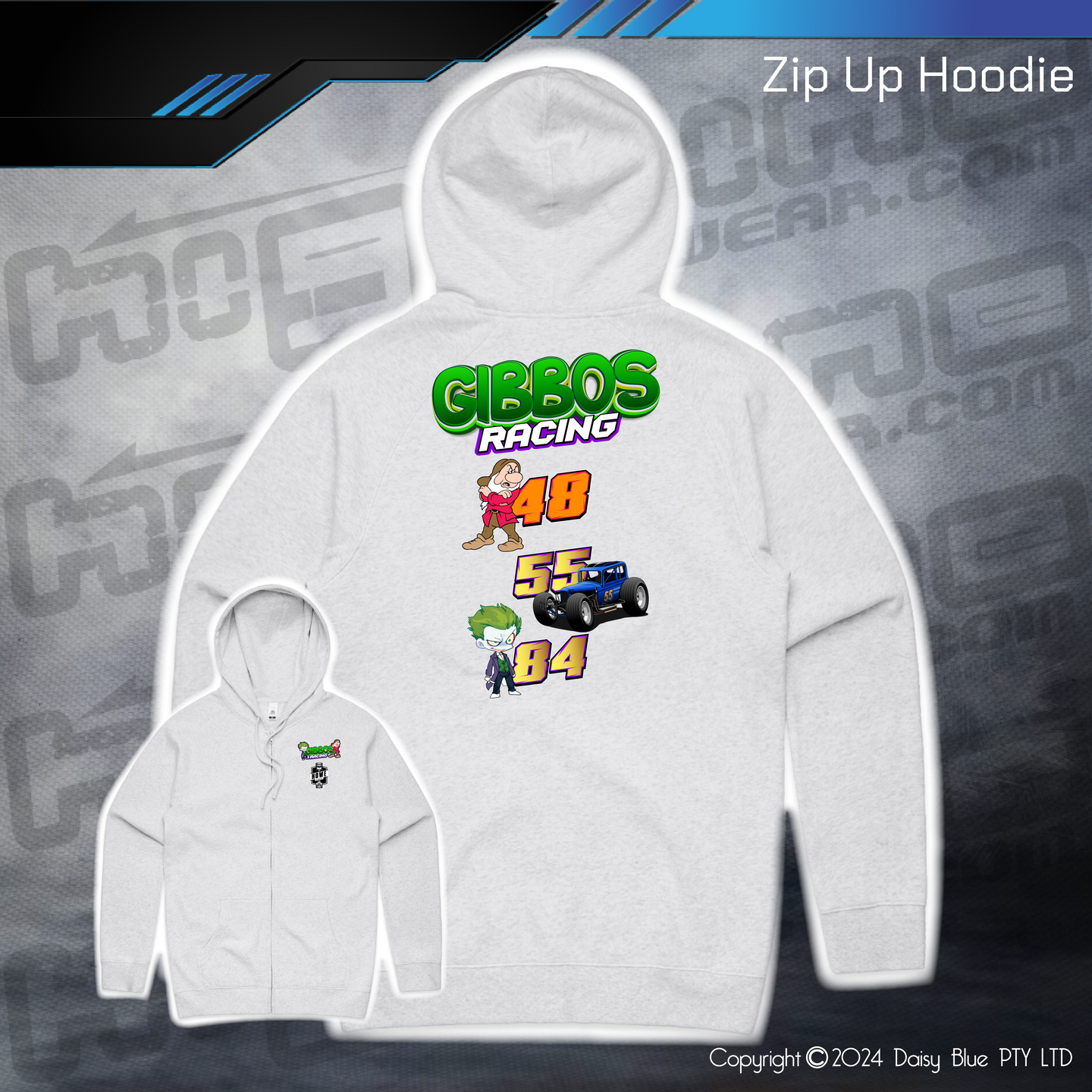 Zip Up Hoodie - Gibbo's Racing