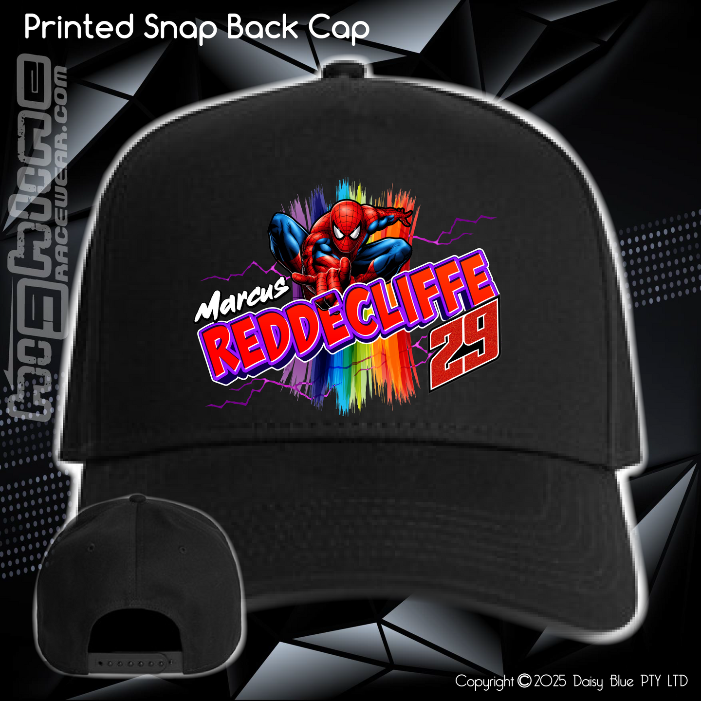 Printed Snap Back CAP - Marcus Reddecliffe
