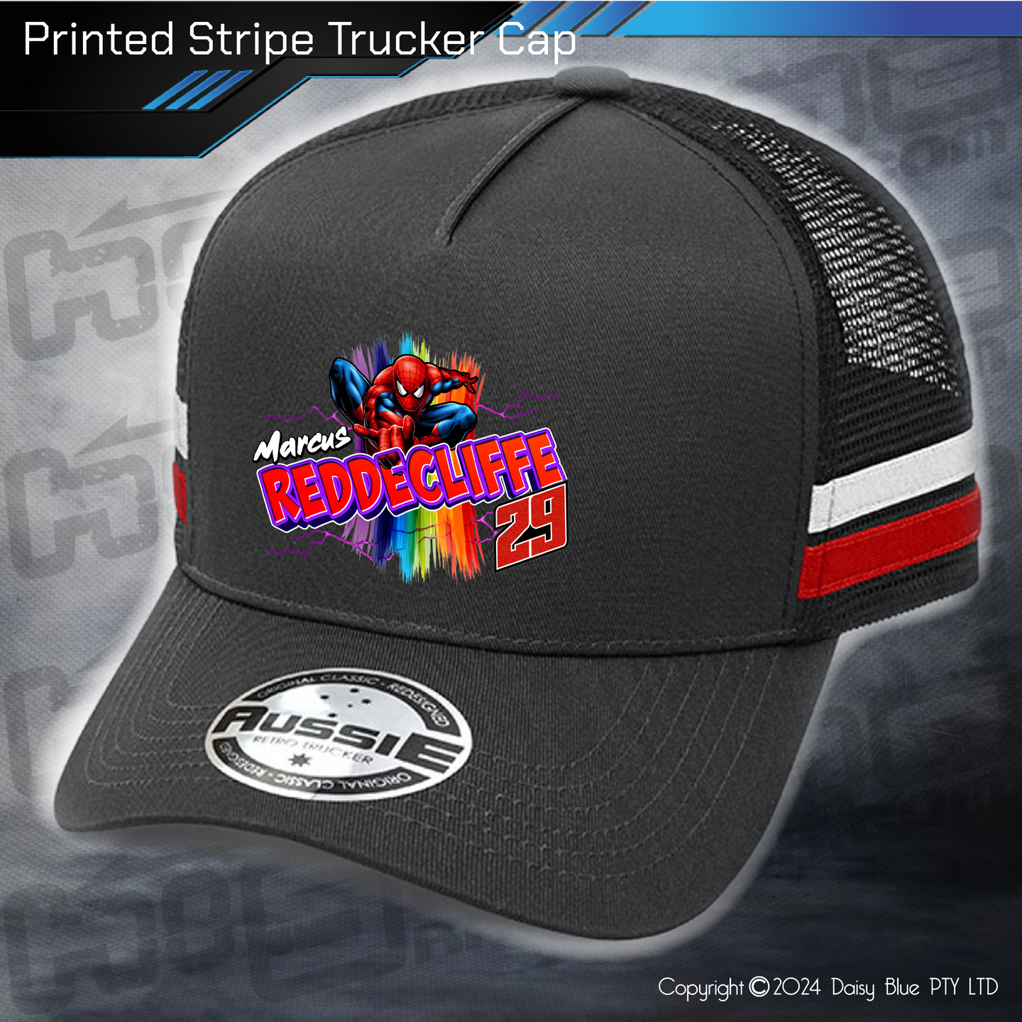 STRIPE Trucker Cap - Marcus Reddecliffe