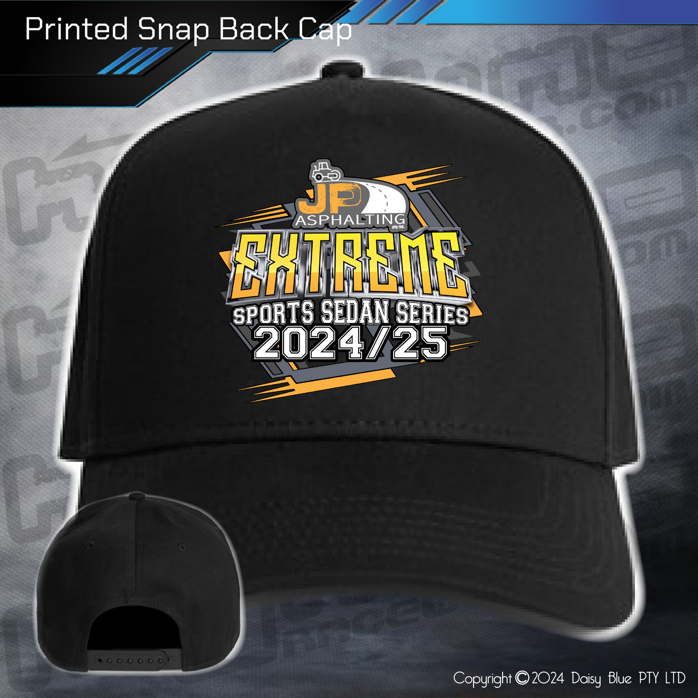 Printed Snap Back CAP - JP Asphalting EXTREME Sports Sedan Series 2024/25