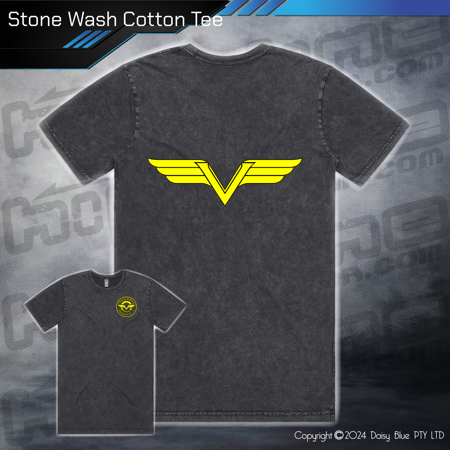 Stonewash Tee - Vulcan Riders Victoria