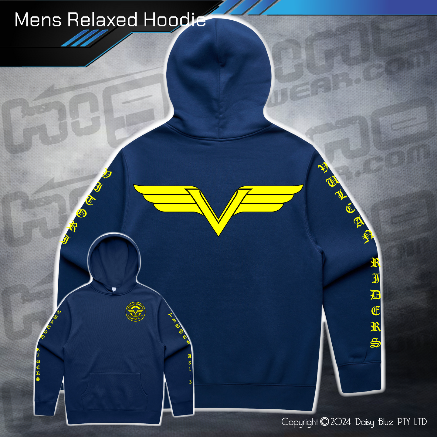 Relaxed Hoodie - Vulcan Riders Victoria