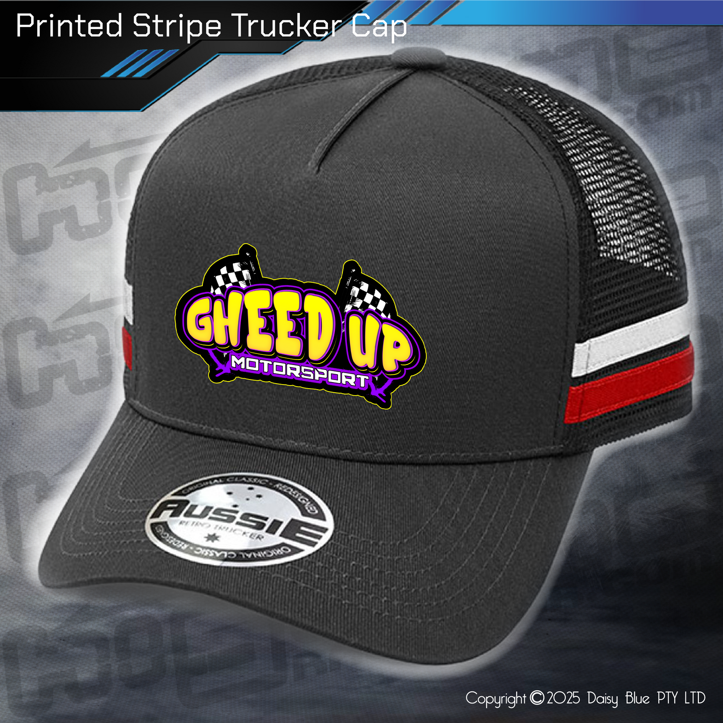 STRIPE Trucker Cap - Gheed Up Motorsport