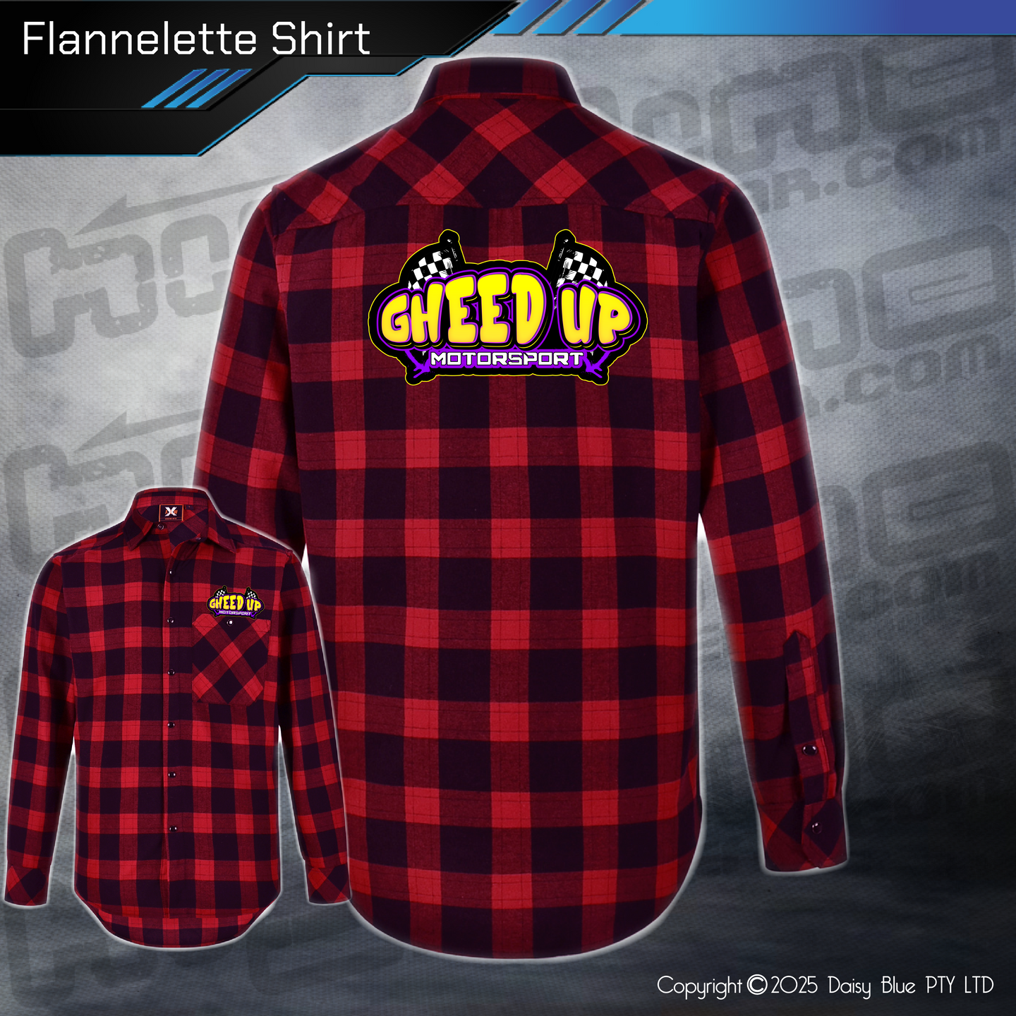 Flannelette Shirt - Gheed Up  Motorsport