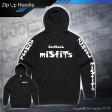 Load image into Gallery viewer, Zip Up Hoodie - 2Wheel Misfits
