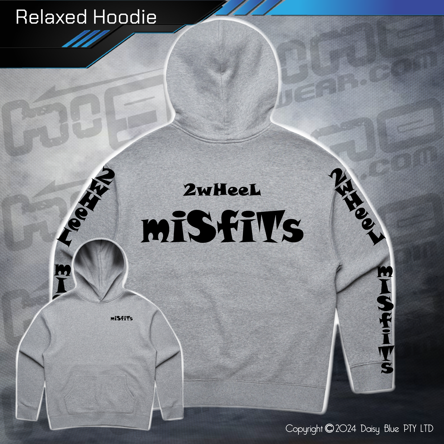 Relaxed Hoodie - 2Wheel Misfits