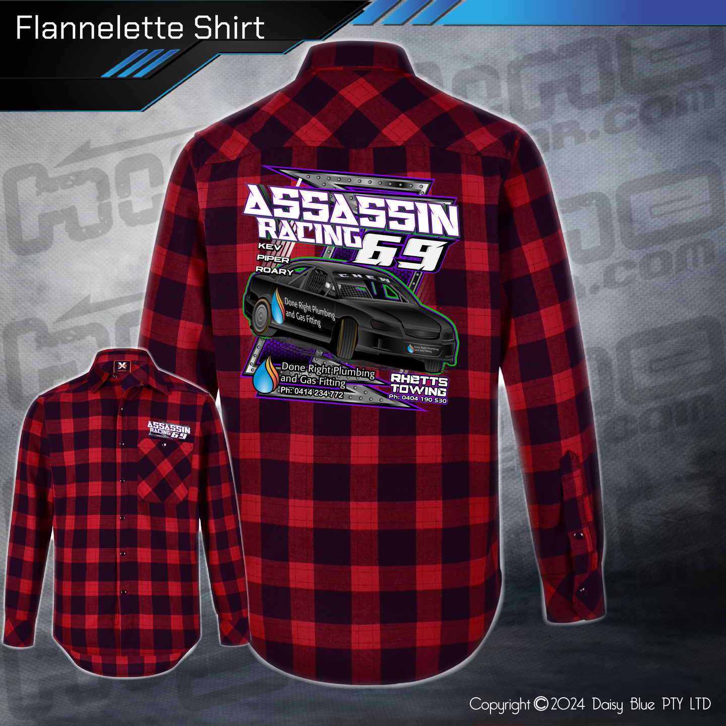 Flannelette Shirt - Assassin Racing