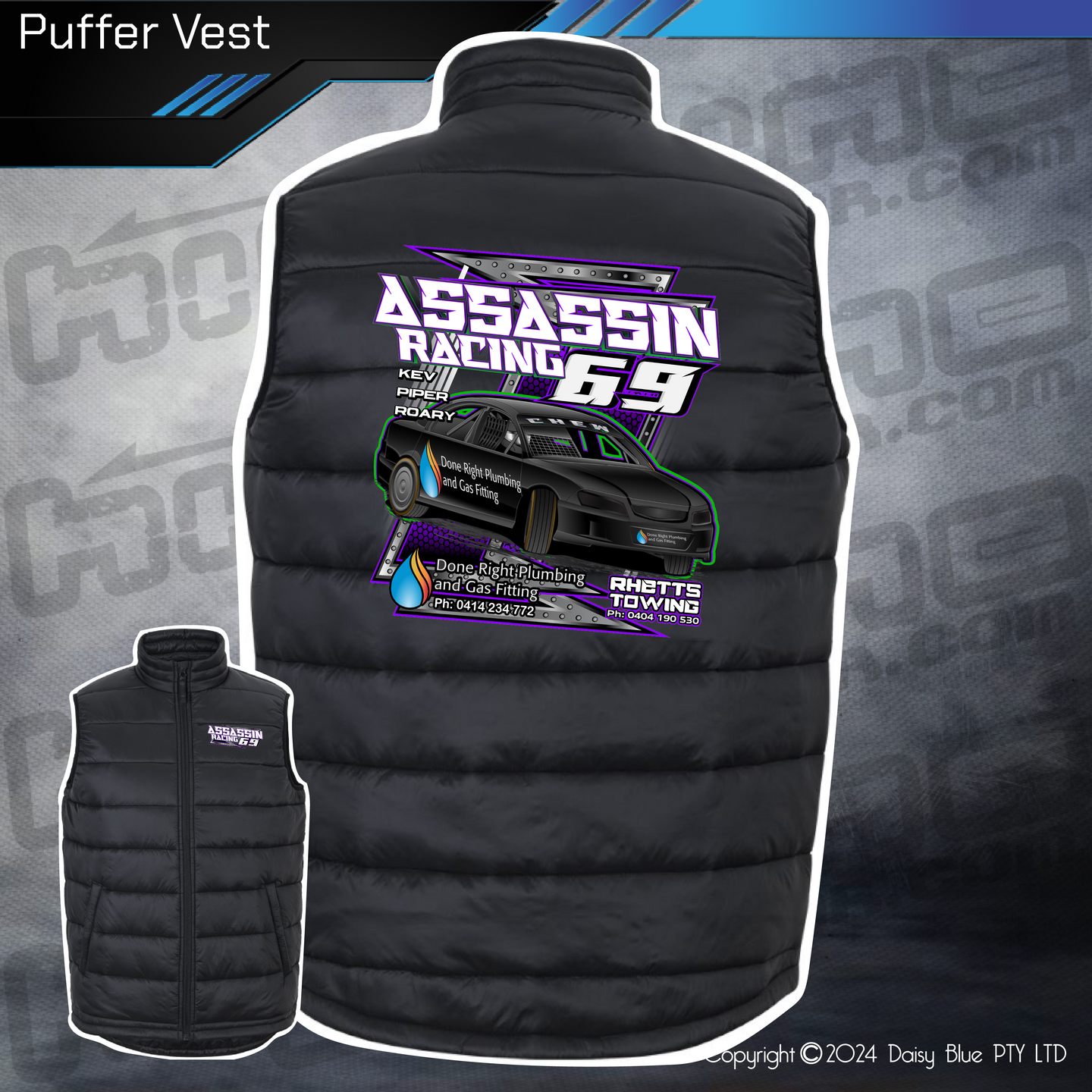 Puffer Vest - Assassin Racing