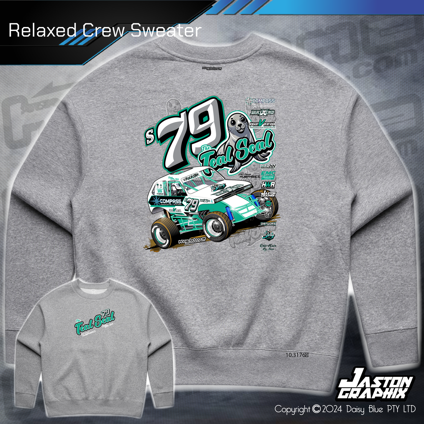 Relaxed Crew Sweater - Humphries/Walsh Racing