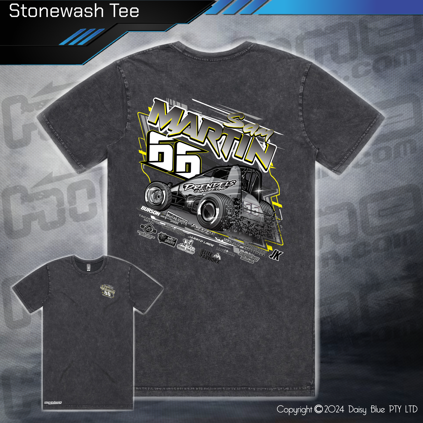 Stonewash Tee - Martin Motorsport